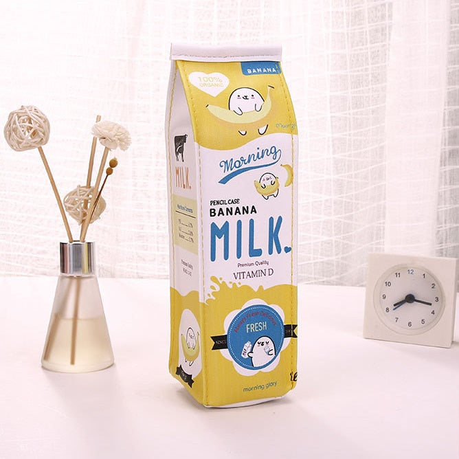 Kawaii Milk Pencil Case